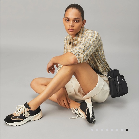 NEW IN BOX! Tory Burch: Good Luck Trainer (Color: Black/Cream, Size: 7.5 US) - Picture 9 of 15